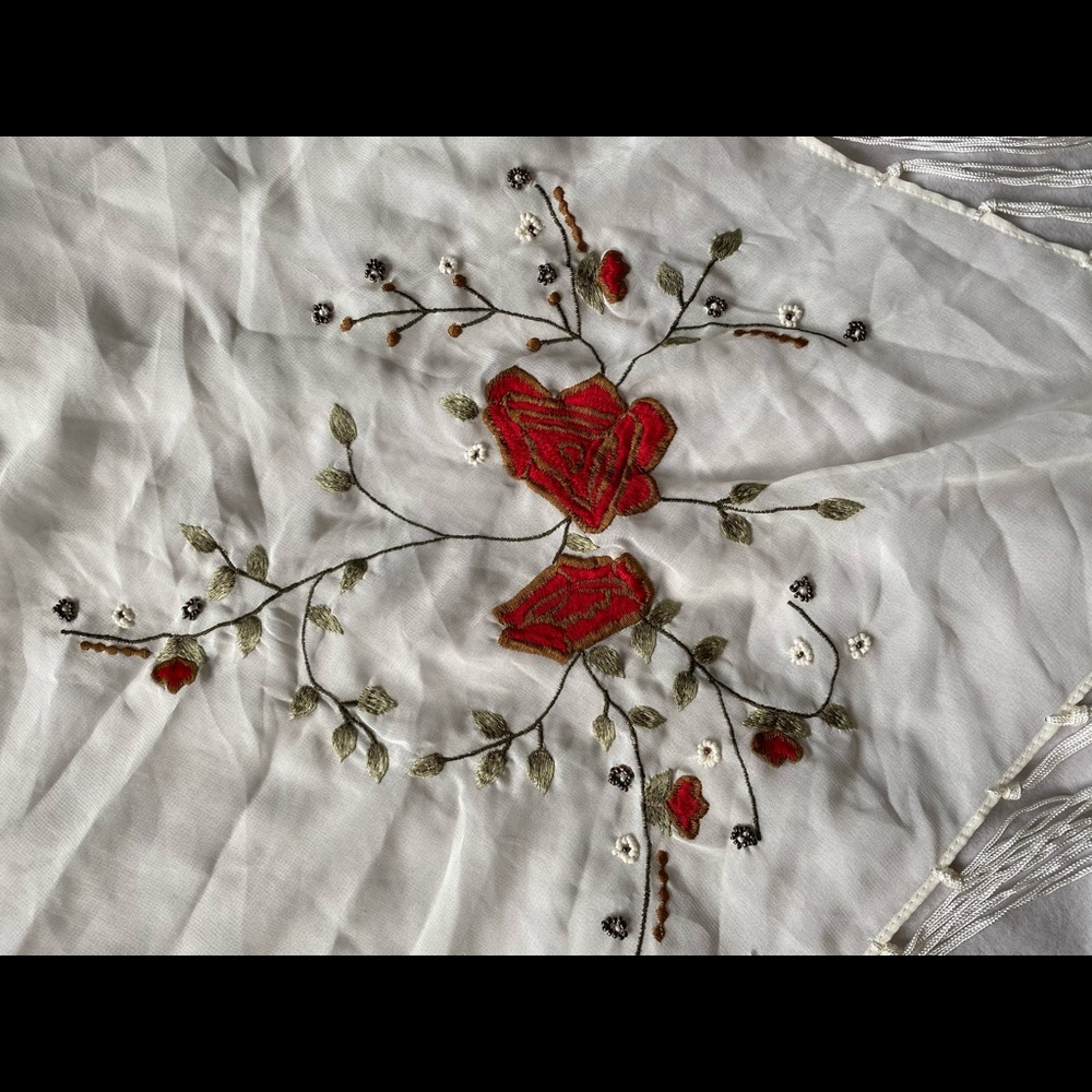 Embroidered shall/scarf